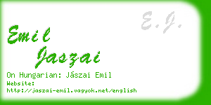 emil jaszai business card